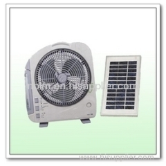 solar rechargeable fan & light