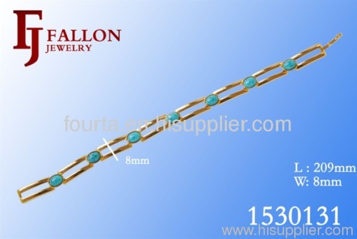 18K turquoise bracelet