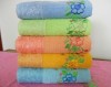 100%cotton embroidered and lace cotton towel