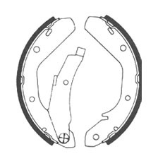 Rear Brake Shoe Set for AUDI,VOLKSWAGEN OEM 331 609 537 A