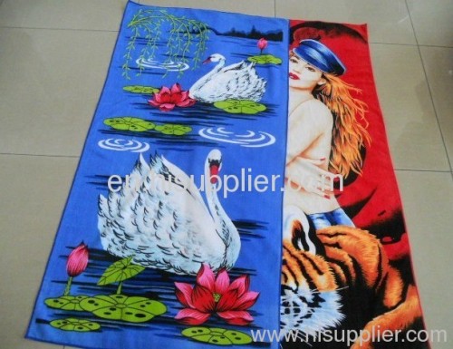 100% cotton velvet beach towel