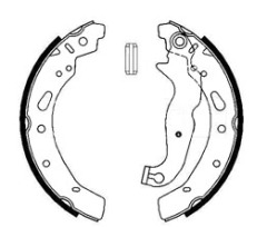 FORD FIESTA rear brake shoe set