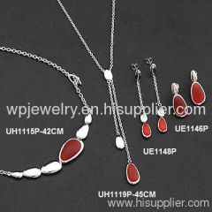 925 sterling silver jewelry set with rhodium plating