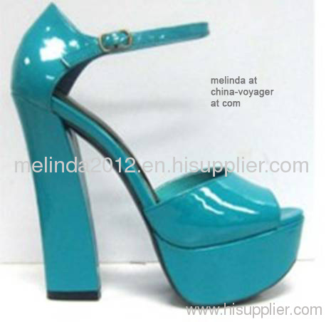 blue platform shoes.high heel fashion sandals.buckle sandals
