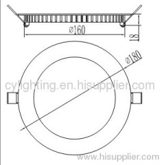 10W Round Aluminium Die-Casted Φ180mm×18mm LED Ceiling Lights