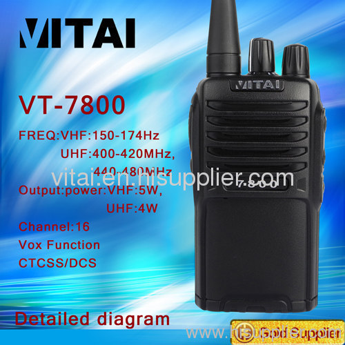 Cheap VHF/UHF Handheld Two Way Radio VT-7800
