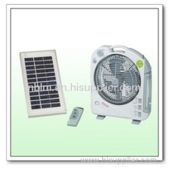 portable rechargeable solar fan