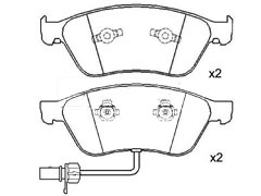 Front Brake Pad Set for AUDI,VOLKSWAGEN OEM 4E0 698 151