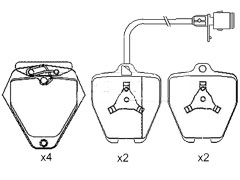 AUDI A8 front brake pads