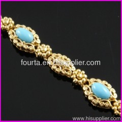 flower shape turquoise bracelet