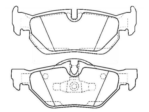 BMW 3 Convertible rear brake pad set