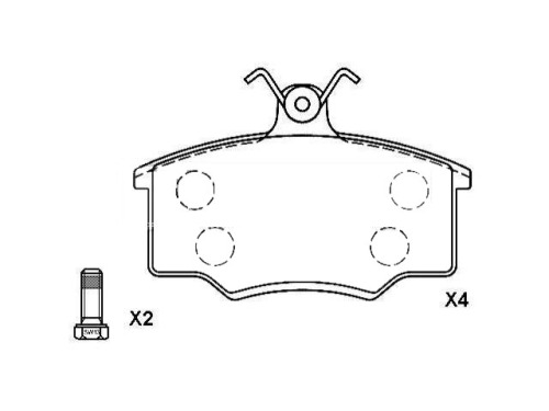 Front Brake Pad Set for VOLKSWAGEN PASSAT OEM 431 698 151 E