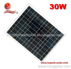 high -efficient polycrstalline 30W solar panel