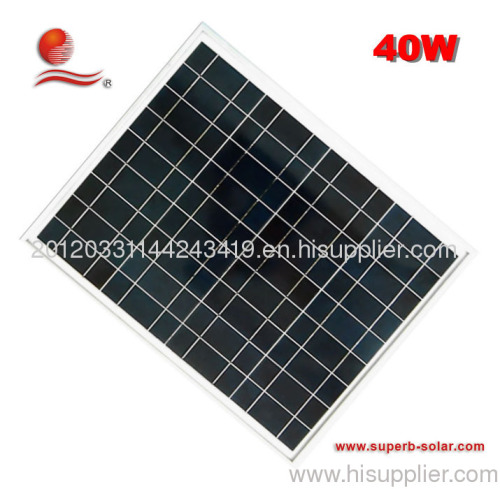 40W high -efficient polycrstalline solar panel