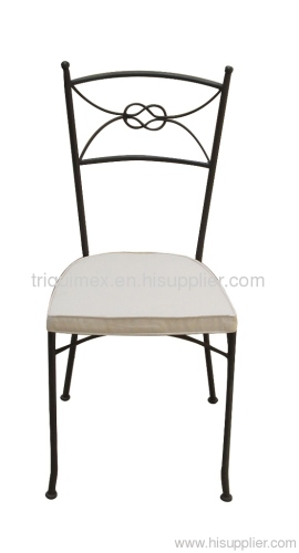 Wrought iron and ceramic mosaic chair