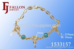 zircon & turquoise bracelet