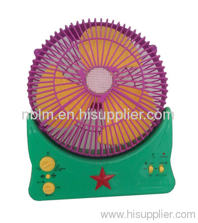 rechargeable fan with emergency light