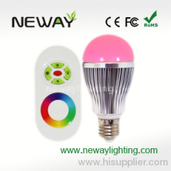 E27 Remote Controlled RGB LED Globe Bulb
