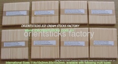 wooden ice cream sticks 140x10x2mm round edge