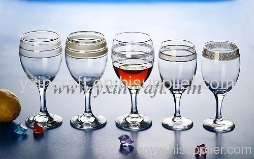 Wine goblet, glass stemware, red wine glass