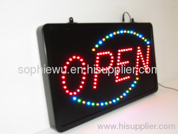 Moving LED OPEN Sign
