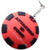 Red round PVC key chain