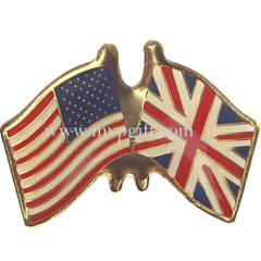 National flag pin badges