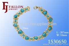 turquoise heart fashion bracelet