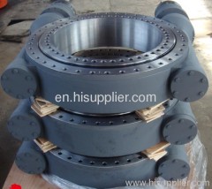 double-worm slew drive for marine crane