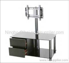 2012 hot selling glass LCD TV table with bracket