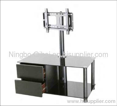 2012 hot selling glass LCD TV table with bracket