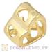 Cheap european Gold Heart Charm Wholesale