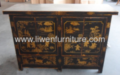 Antique Shanxi painted cabinets
