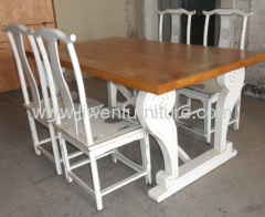 Antique table and chair