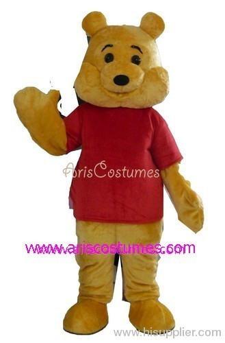 winnie pooh mascot costume, cartoon character costumes,Traje da mascote