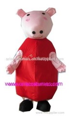 peppa pig costume mascot , cartoon character costumes,Traje de la mascota