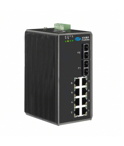 2+8 Managed Layer 2+ Industrial Optical Ethernet Switch