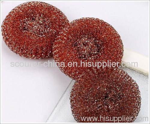 Electroplate Red Copper Mesh Scourer