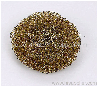 Electroplate Brass Mesh Scourer