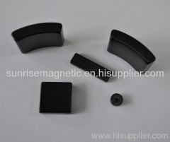 Arc shape magnets with epoxy coating