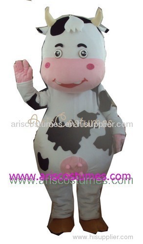 cow mascot costume, cartoon character mascot, party costumes