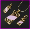 18K Gold Plating Fashion Jewelry Set 1120543