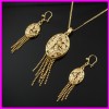 Flower Shape Fashion 18K Gold Plating Muslim Jewelry Set 1120366