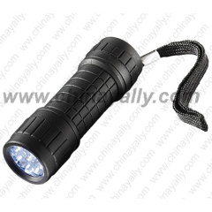 9 LED rubber flashlight