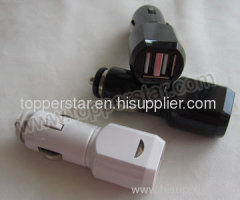 5V 3A Dual USB Car Charger, Auto Power Adaptor for iPad, iPhone, BlackBerry, Android Phones and More