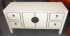 White TV cabinet 4 drawers 2 doors