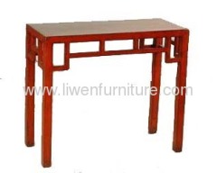 old red altar table
