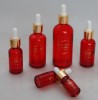 latest red essential oil bottle 5-100ml with white caps