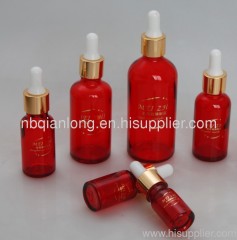 latest red essential oil bottle 5-100ml with white caps