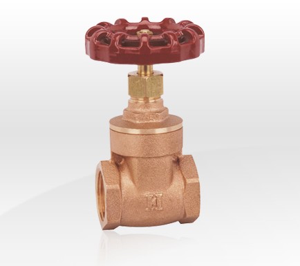 Bronze Gate Valve With Red Handle